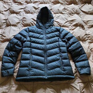 Flawless Eddie Bauer Packable Quilted Hooded Down Jacket Lightweight M Outdoor